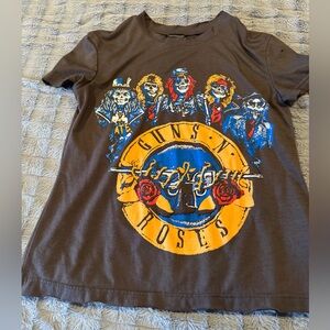 HAODUOYI Kids Graphic distressed Tee - Brown with Blue and Yellow